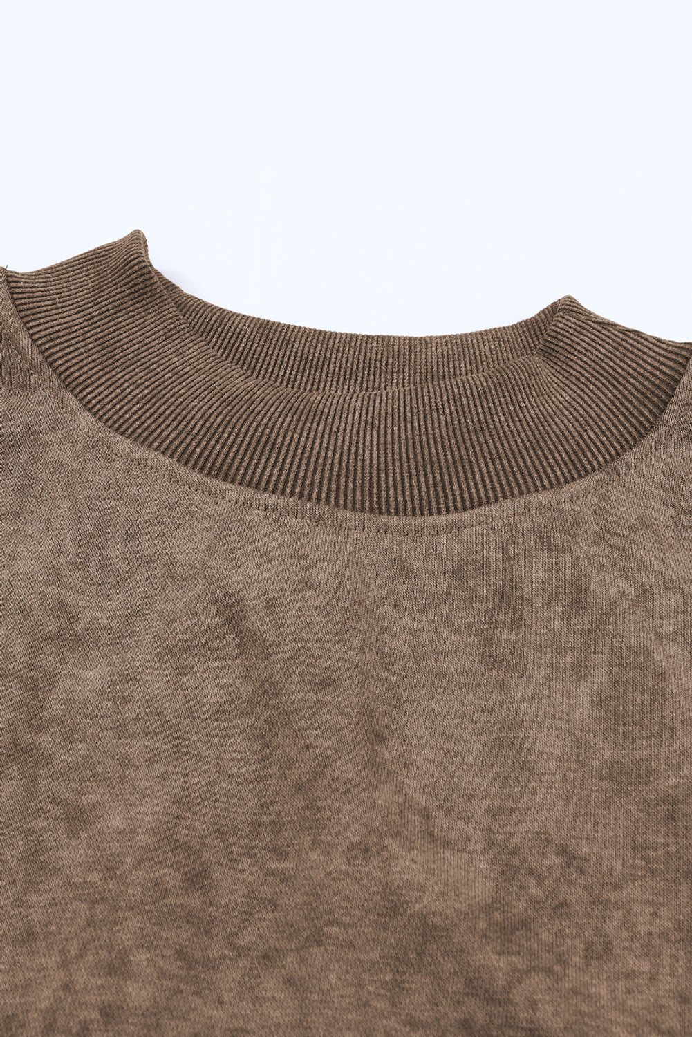 Sky Blue Drop Shoulder Crew Neck Pullover Sweatshirt