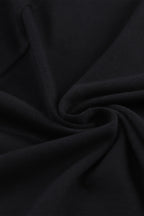 Black One Shoulder Long Sleeve Shift Blouse
