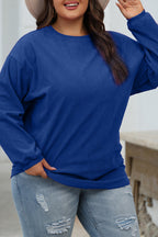 Orange JOLENE Ribbed Corded Oversized Sweatshirt