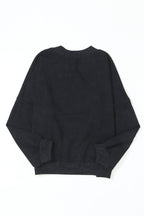 Sky Blue Drop Shoulder Crew Neck Pullover Sweatshirt