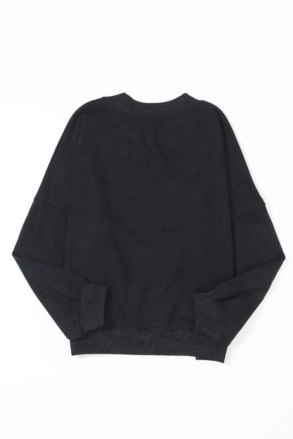 Sky Blue Drop Shoulder Crew Neck Pullover Sweatshirt