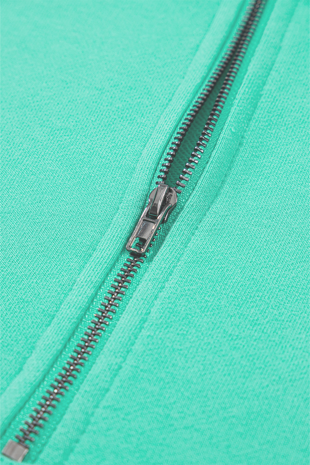 Parchment Solid Kangaroo Pocket Half Zipper Oversized Hoodie