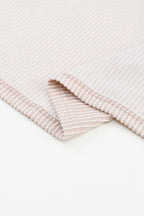 Apricot Lace Trim Ribbed Oversize Kimono