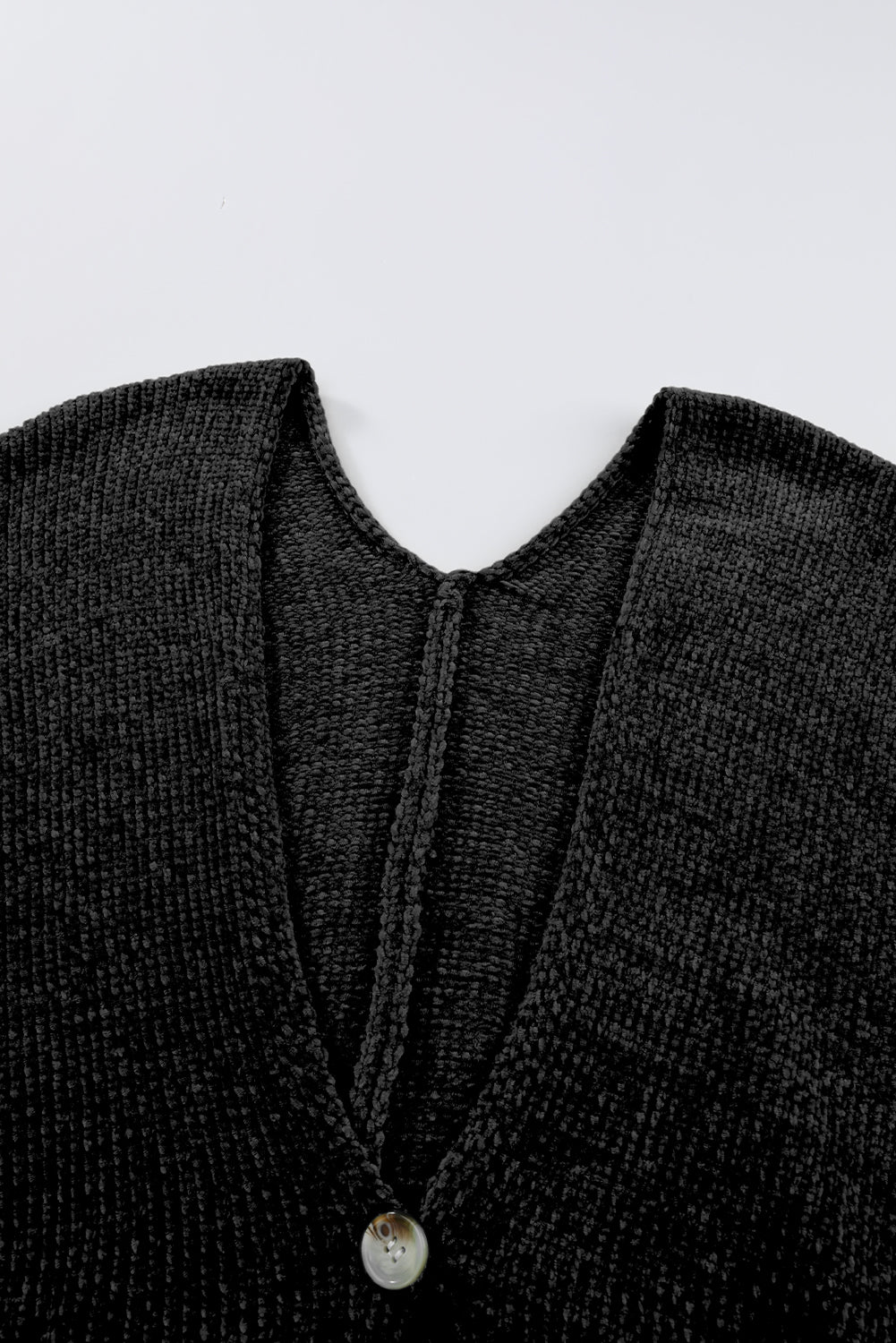 Gray Buttons Front Pocketed Sweater Cardigan