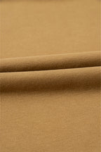 Parchment Solid Kangaroo Pocket Half Zipper Oversized Hoodie