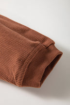 Orange JOLENE Ribbed Corded Oversized Sweatshirt