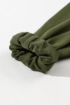 Parchment Solid Kangaroo Pocket Half Zipper Oversized Hoodie