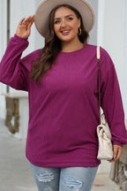 Orange JOLENE Ribbed Corded Oversized Sweatshirt