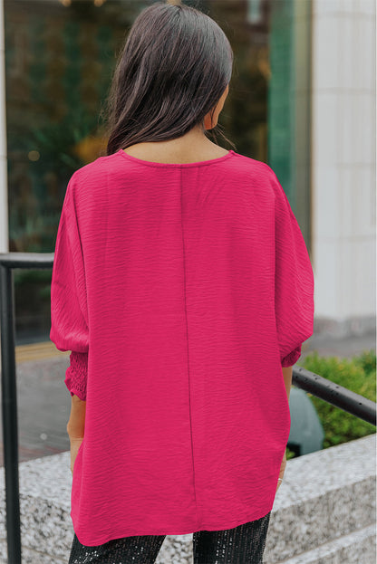 Smocked Wrist Shift Top