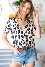 Cut out Short Sleeves Top