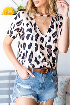 Cut out Short Sleeves Top