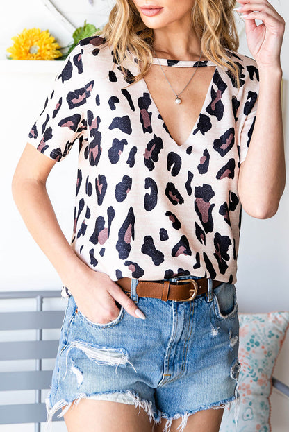 Cut out Short Sleeves Top