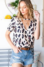 Cut out Short Sleeves Top