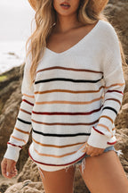 Multicolor Striped Knit Sweater