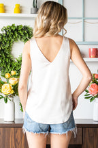 Deep V Neck Loose Tank Top