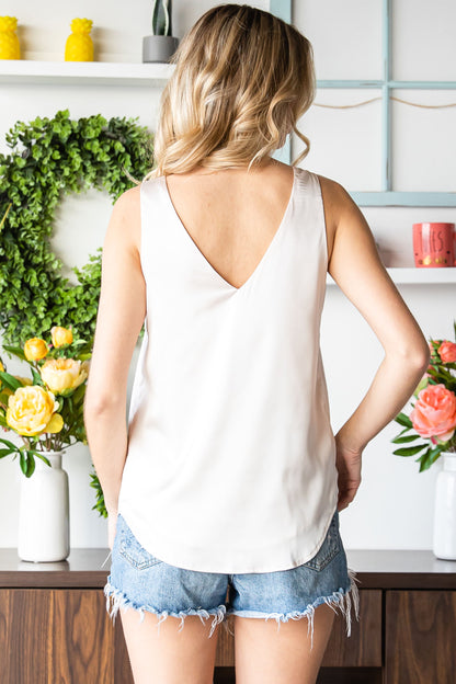 Deep V Neck Loose Tank Top