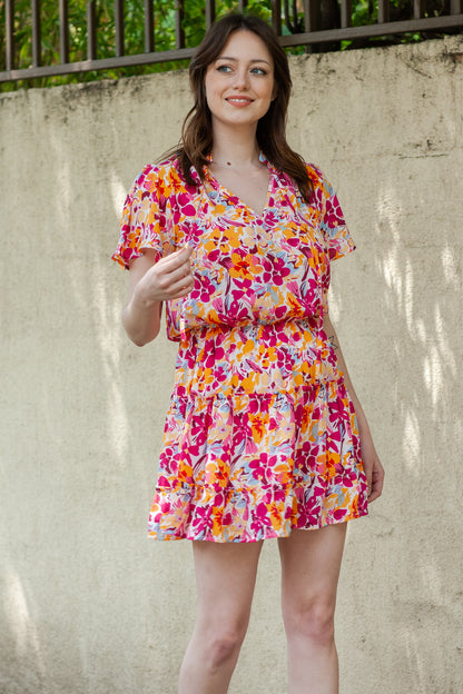Floral Print Loose Fit Spaghetti Strap Tank Top