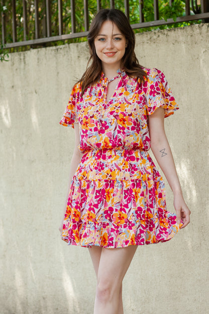 Floral Print Loose Fit Spaghetti Strap Tank Top