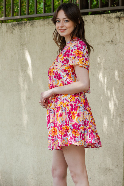 Floral Print Loose Fit Spaghetti Strap Tank Top