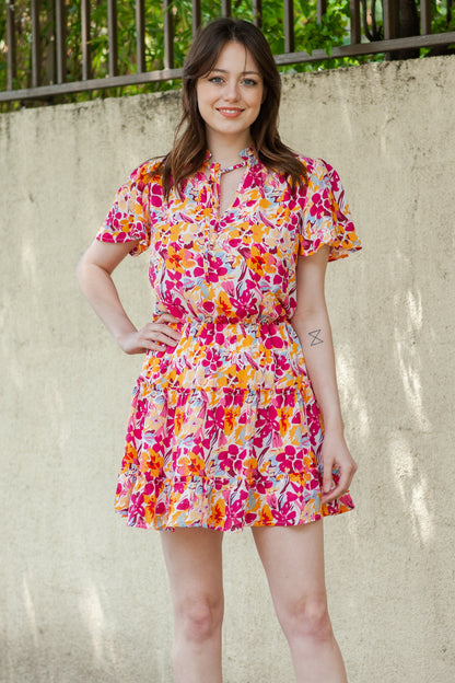 Floral Print Loose Fit Spaghetti Strap Tank Top