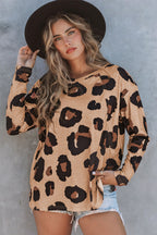 Print Long Sleeve Loose Top